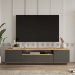 Hanah Home Soporte de TV Fr7-Aa en Pino Atlántico y Antracita